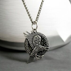 Men's 316L Surgical Stainless Steel Norse Viking Eagle Pendant Necklace